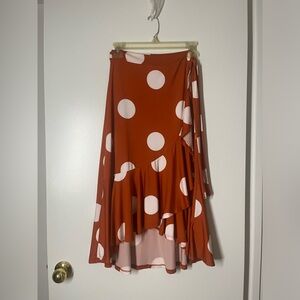 Moving Sale! NWOT! Adorable Overlap Skirt with Ruffles and Ties